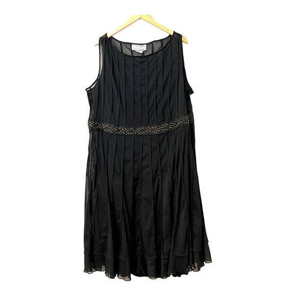 Jessica Howard Dresses & Skirts - Jessica Howard Women's Cocktail Dress Beaded Size 24W Sleeveless Midi Dress
